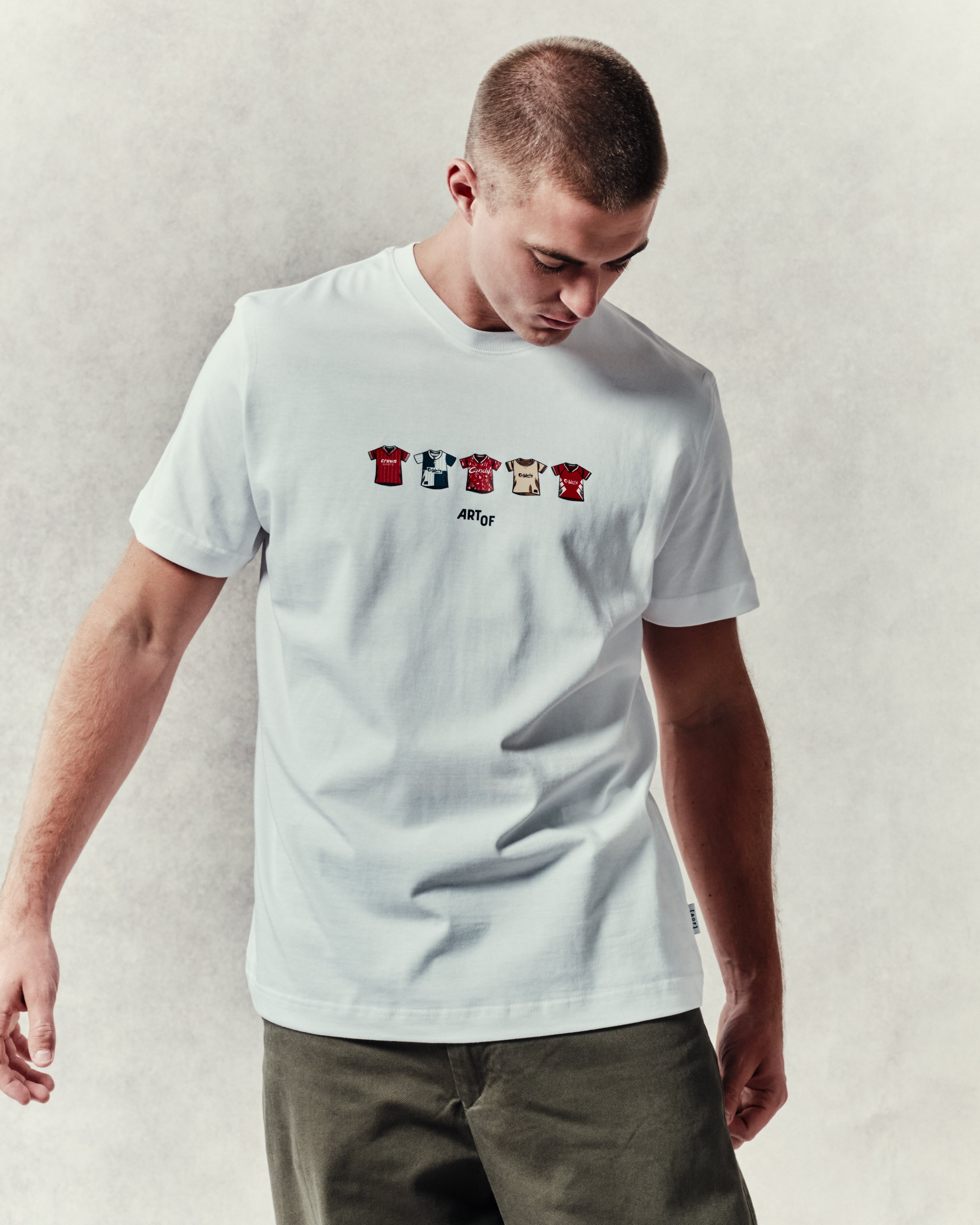 ART OF LFC Printed Classics Tee | White Graphic Football T-shirt