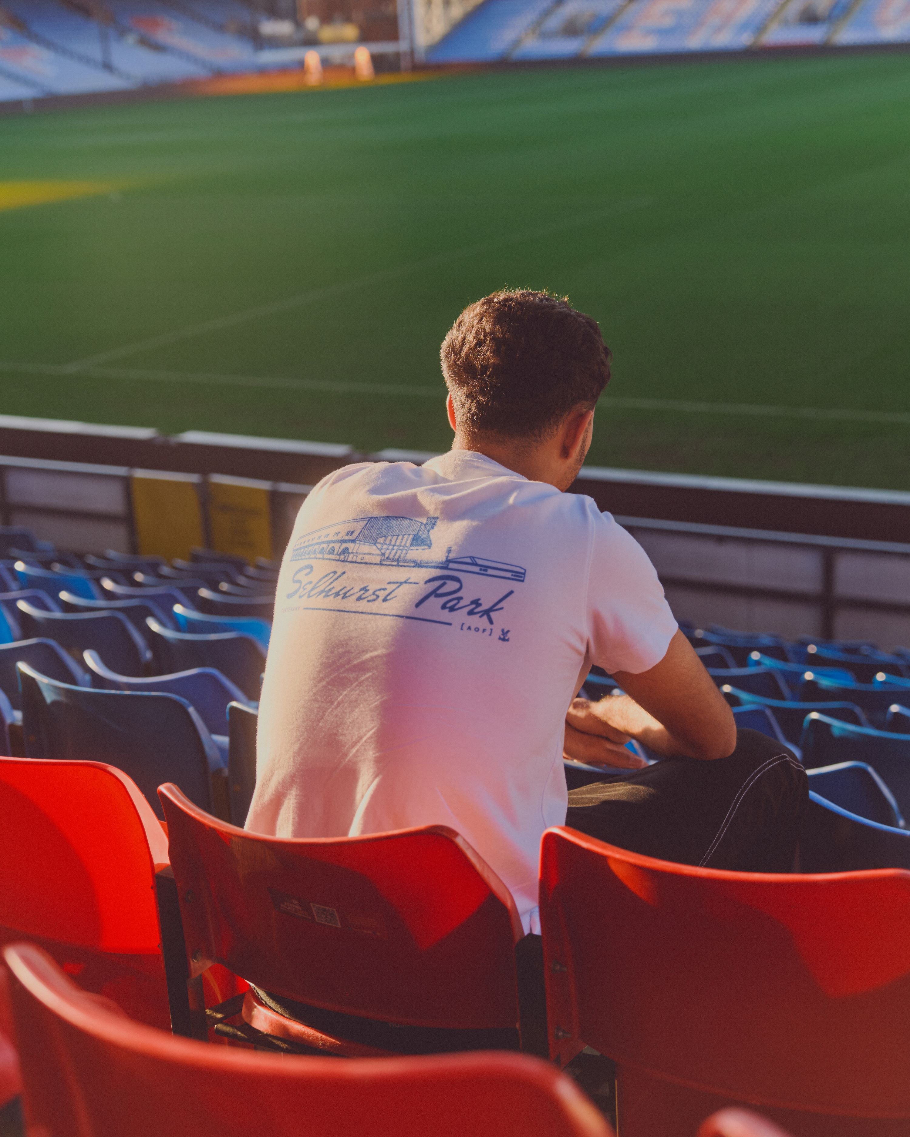 AOF x Crystal Palace Stadium Tee | White T-shirt | Art of Football