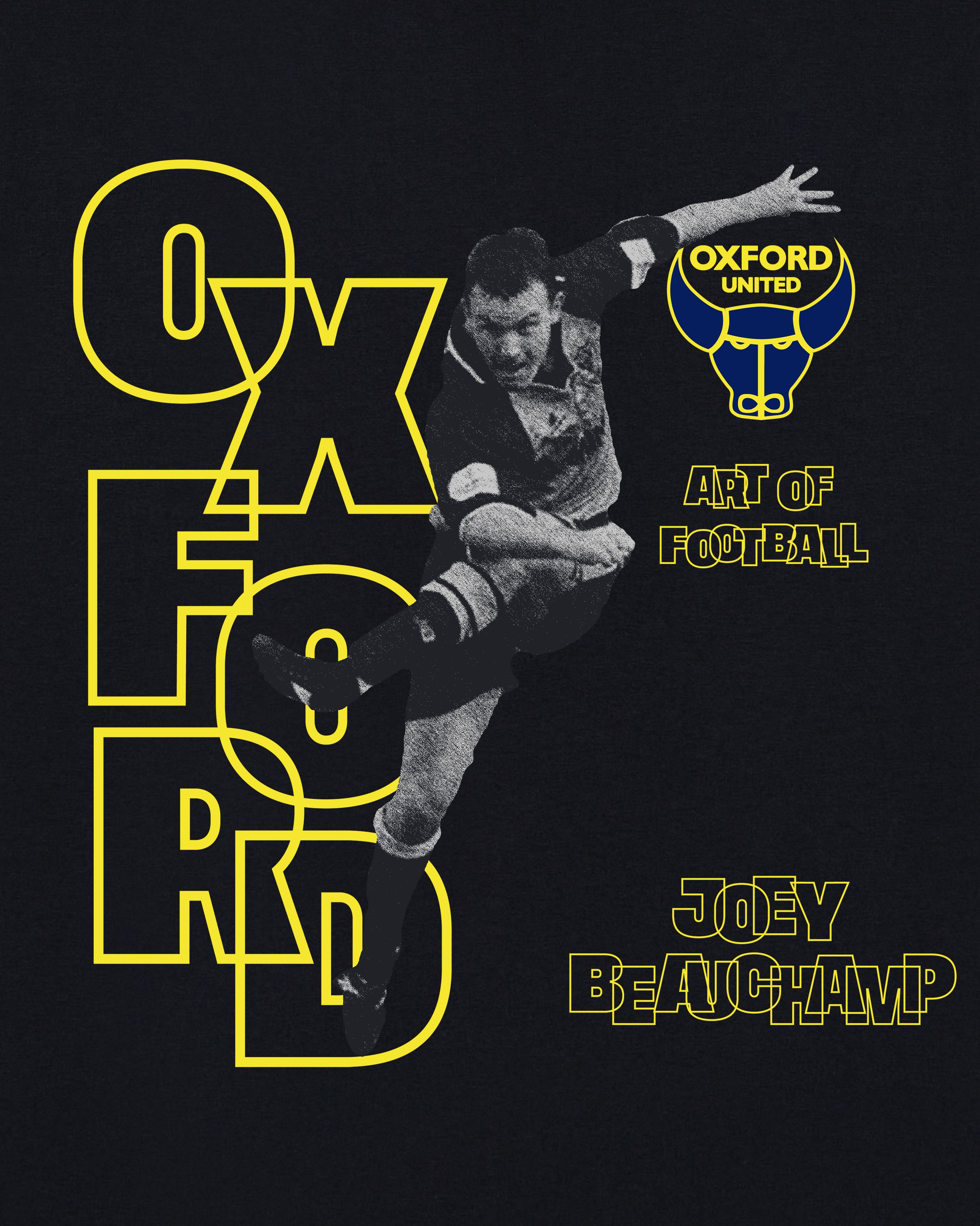 ART OF x Oxford Beauchamp Tee | OUFC Black Graphic Football T-shirt