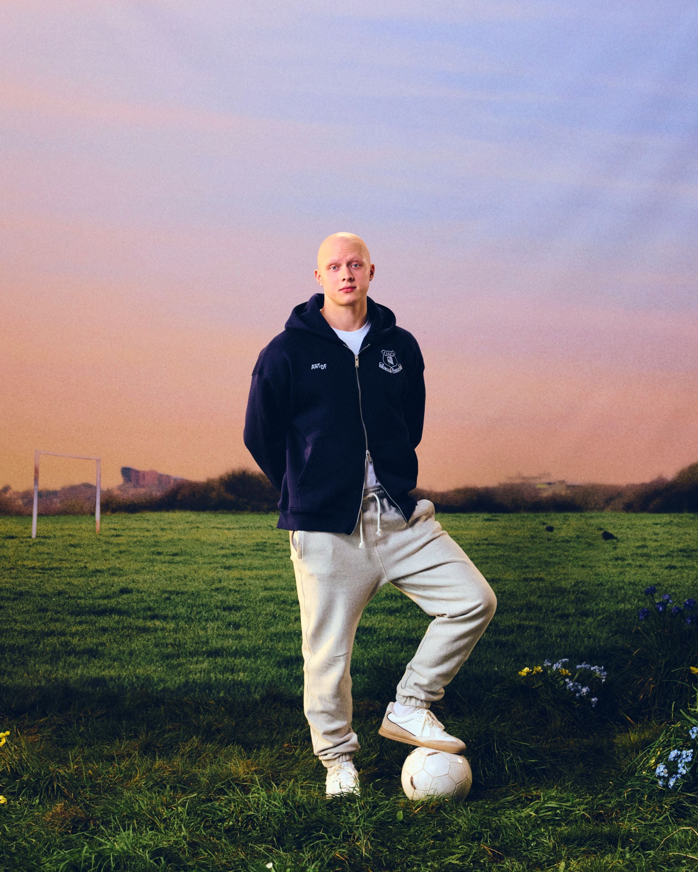 ART OF x Everton Zip Through Hoodie | EFC Debossed Football Sweat