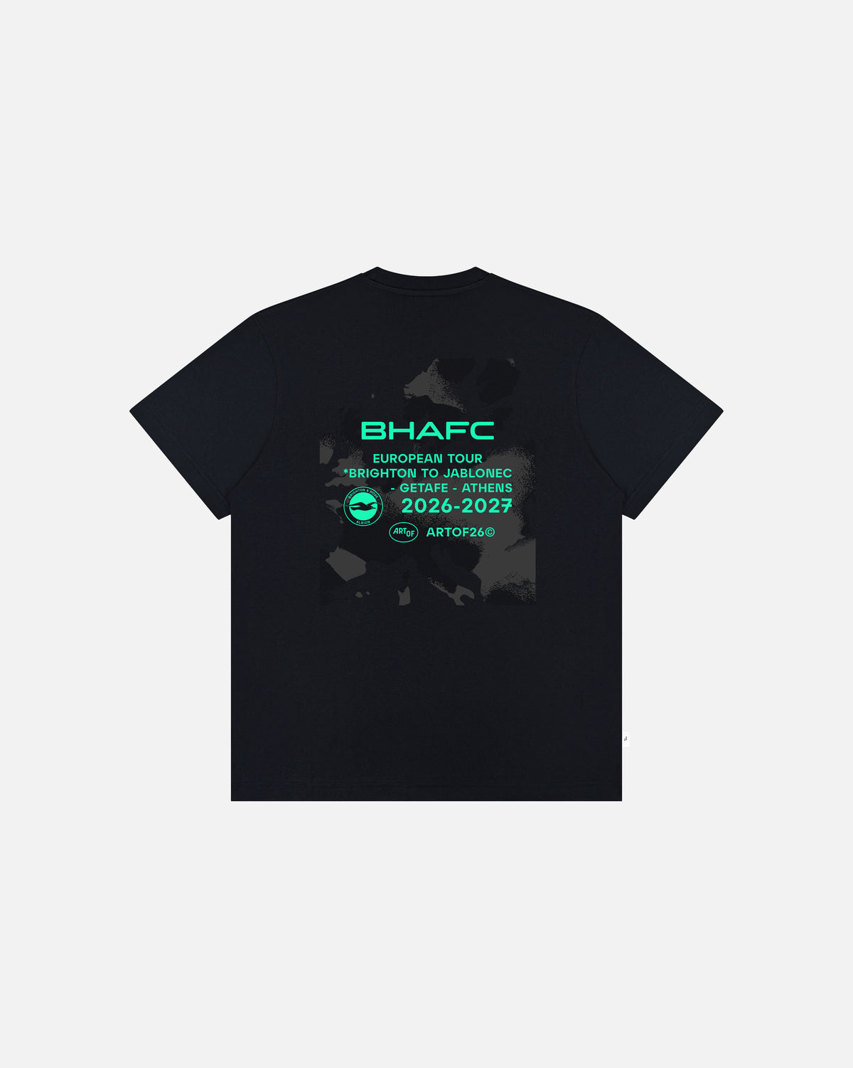 ART OF Brighton 26/27 European Tour Tee | BHAFC Black Football T-shirt