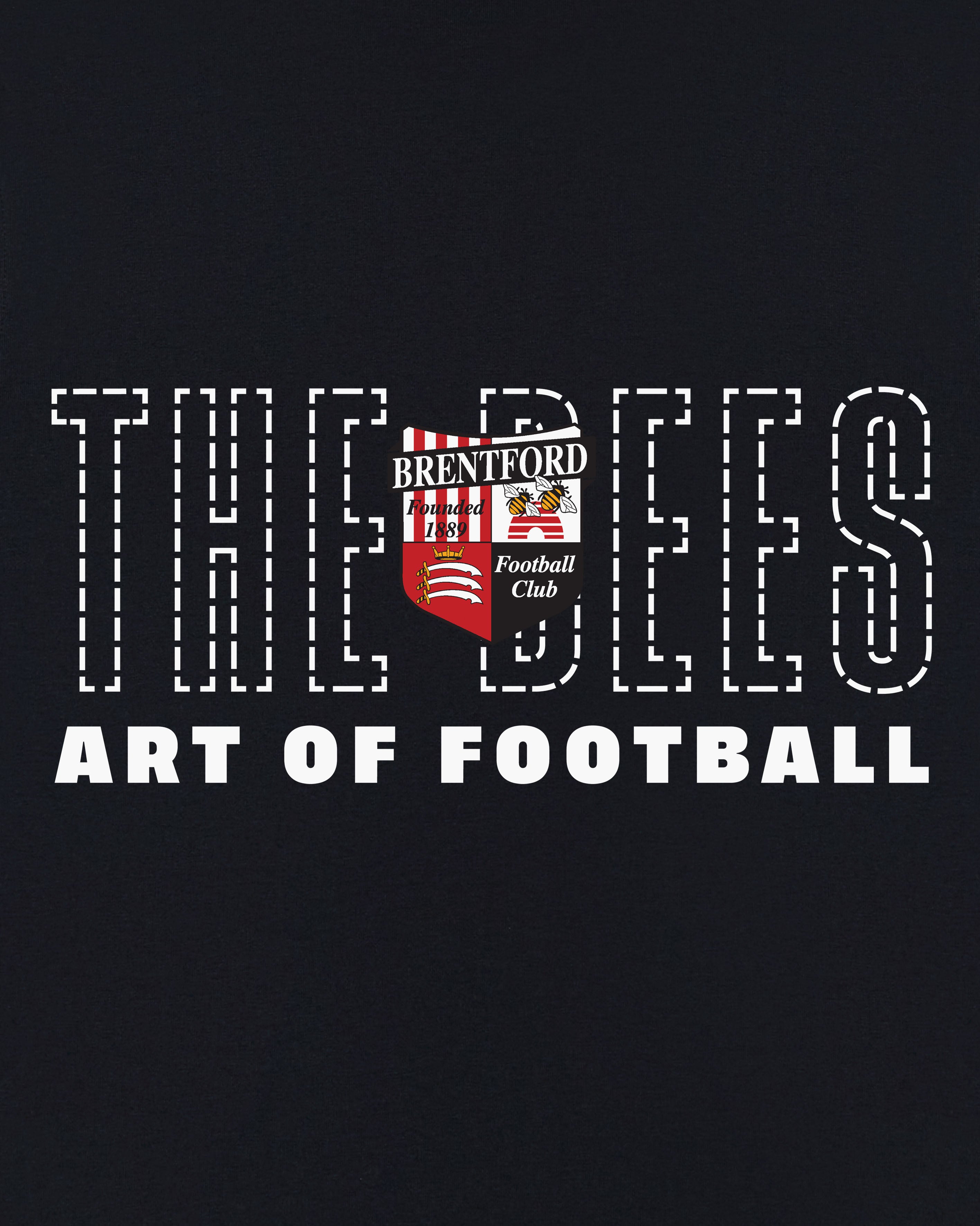 ART OF x Brentford 90s Tee | BFC Black Graphic Football T-shirt