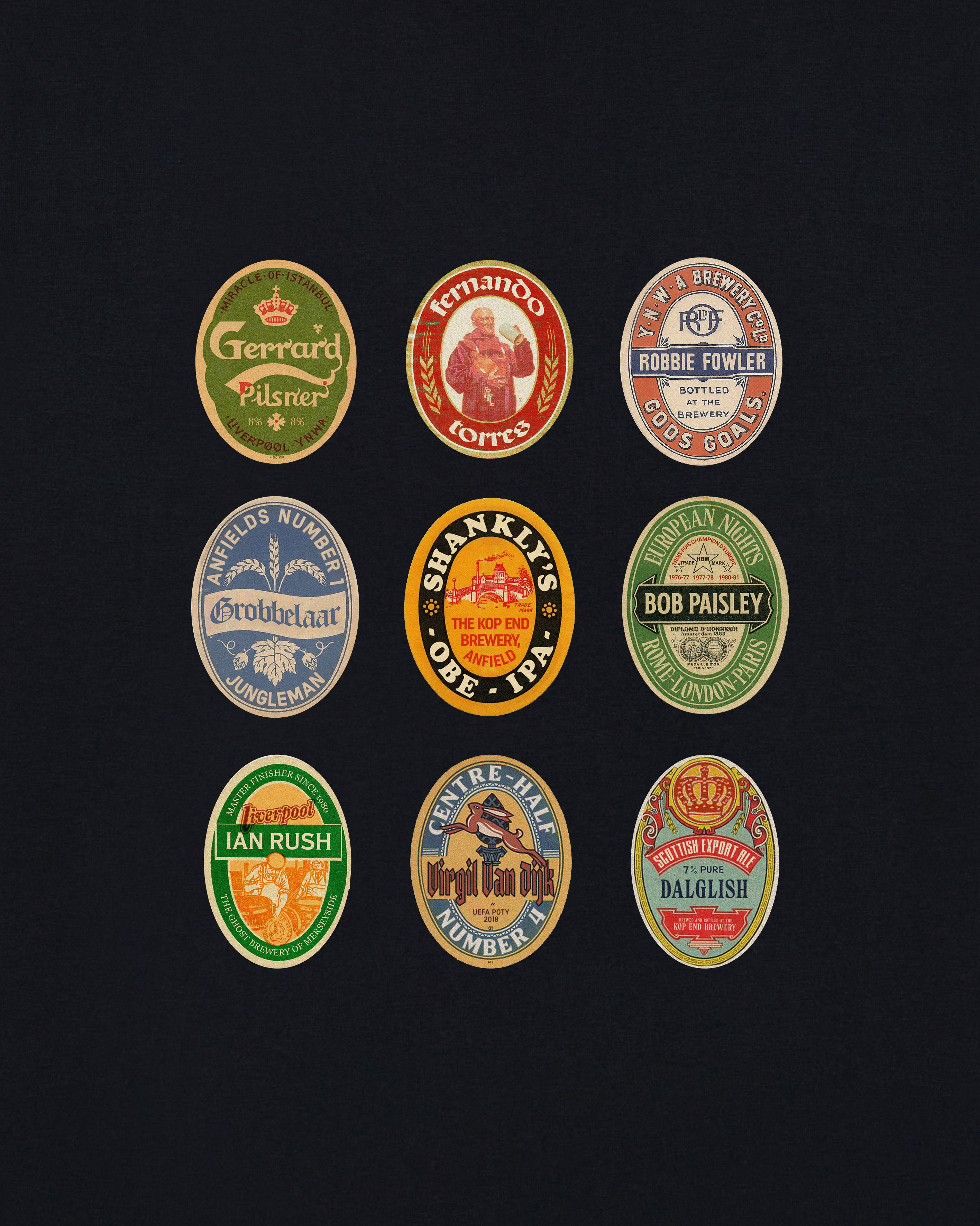 ART OF LFC Kop End Brewery Tee | Black Graphic Football T-shirt