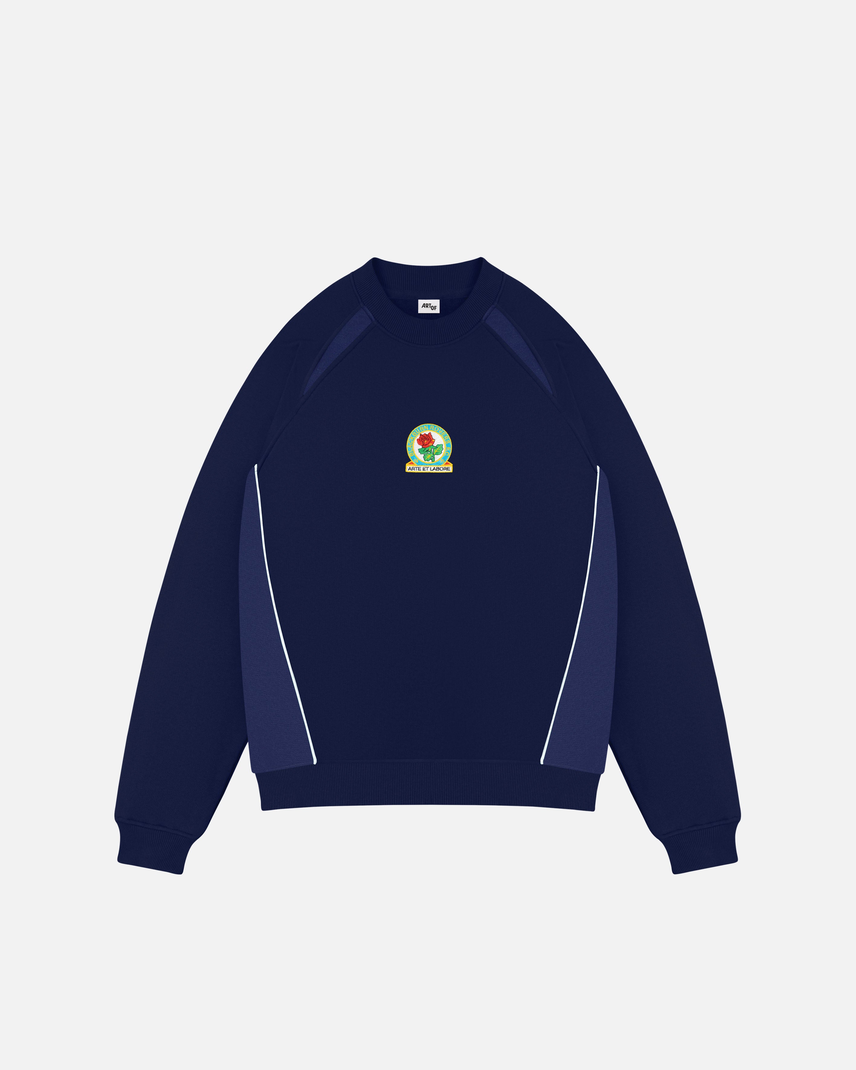 ART OF x Blackburn Rovers Navy & Blue Panelled Sweat | Football Merch