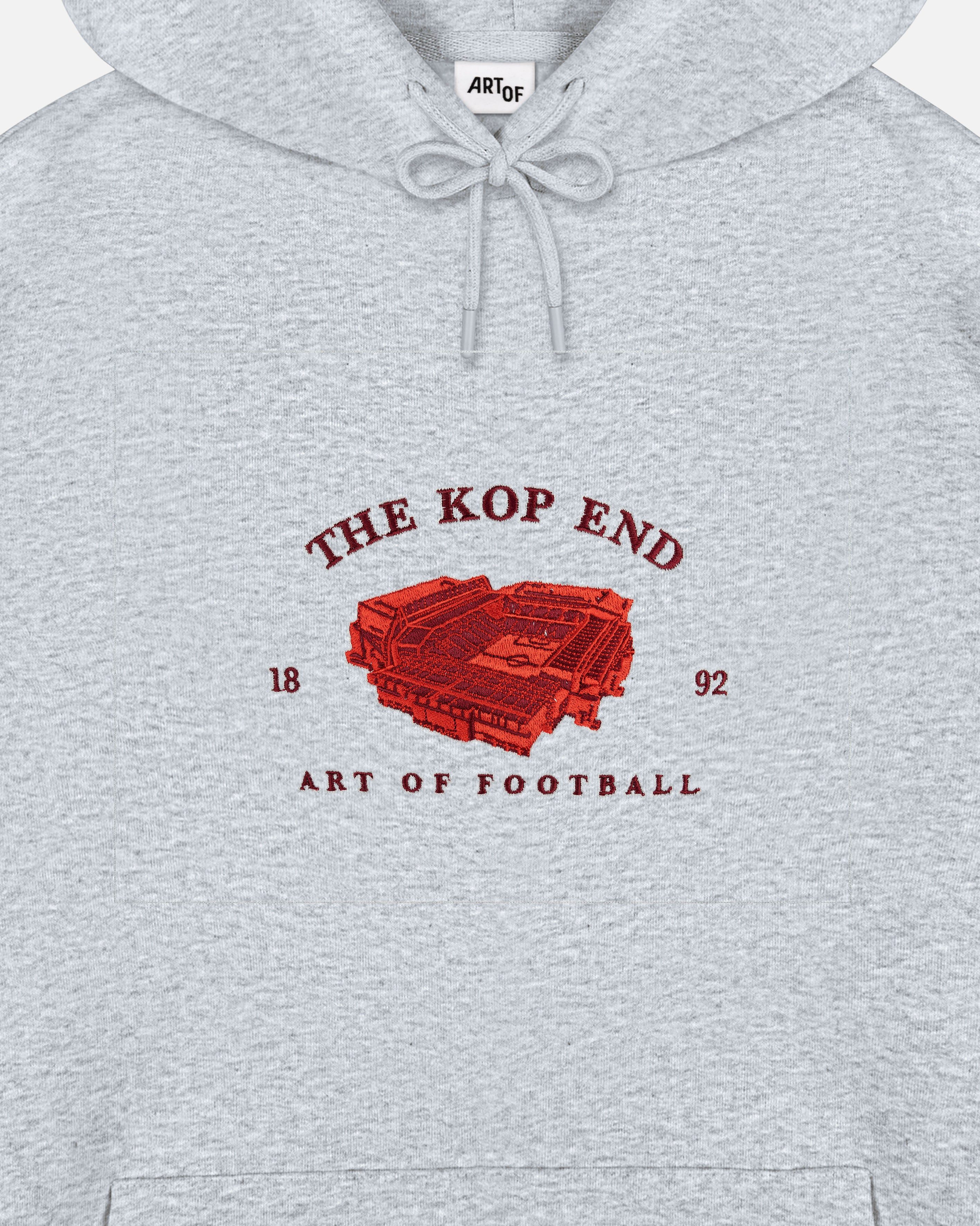 ART OF LFC Stadium Hoodie | Grey Embroidered Football Sweat