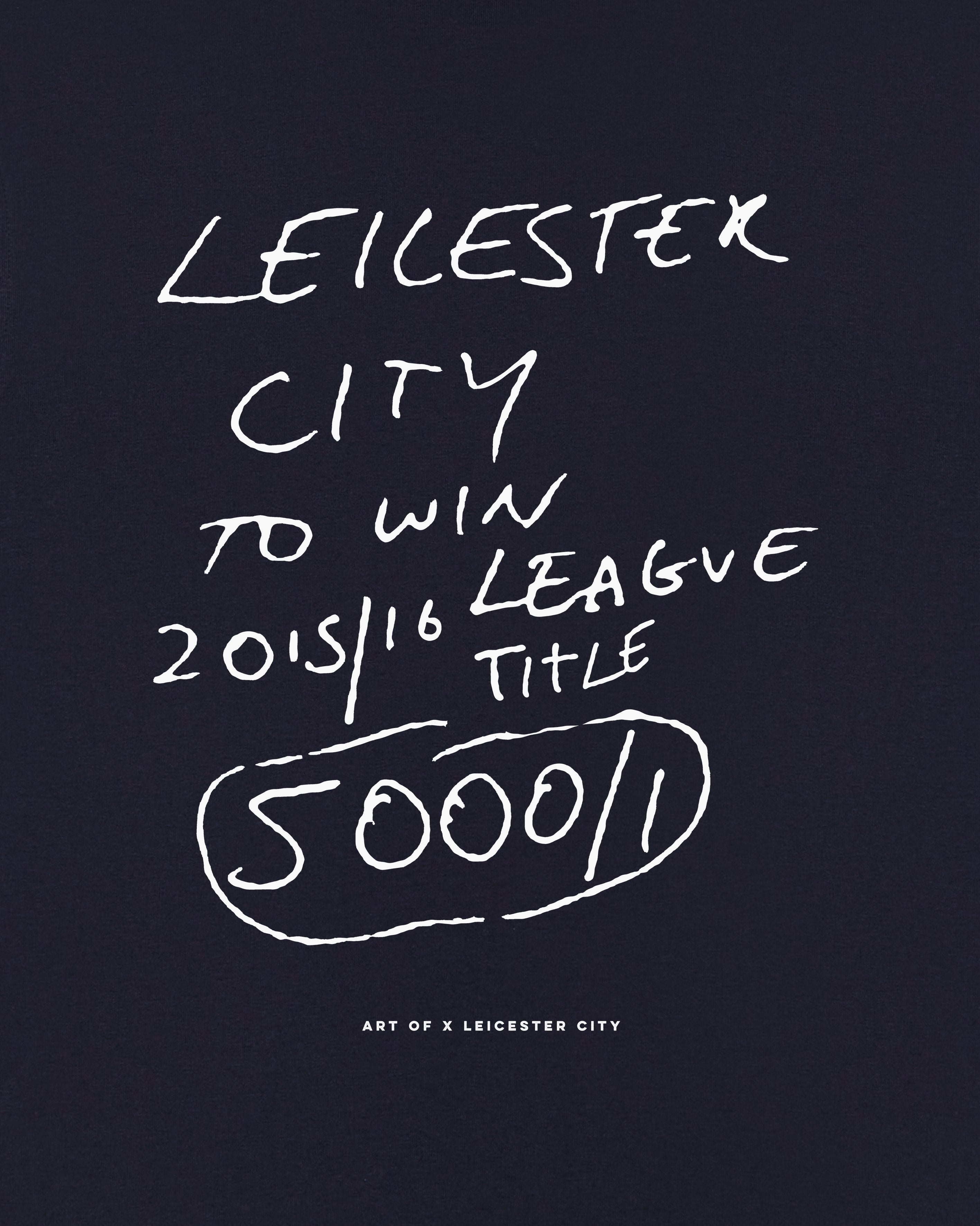ART OF x Leicester 5000:1 Tee | LCFC Navy Graphic Football T-shirt