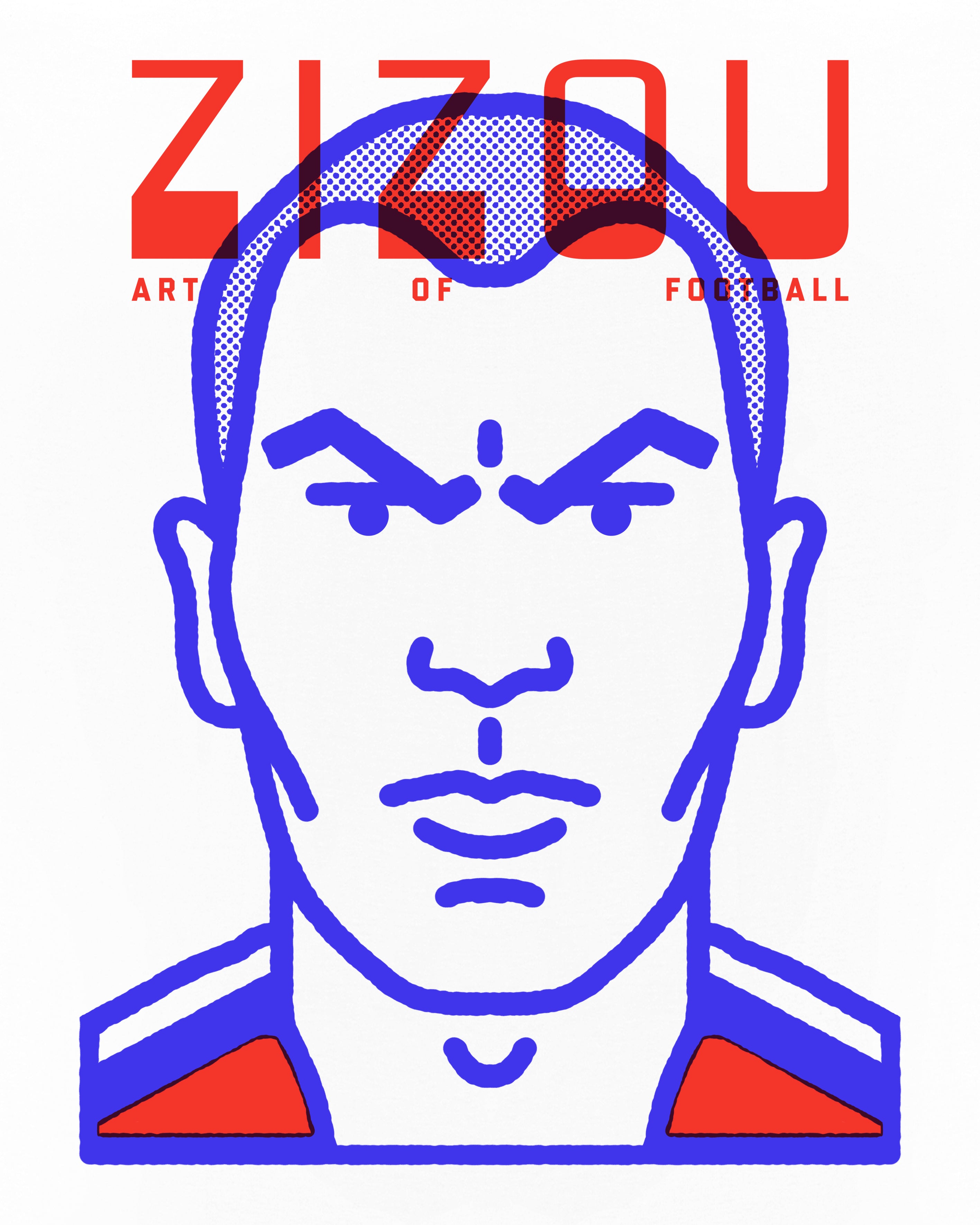 ART OF Zizou Tee | White Graphic French Football T-shirt