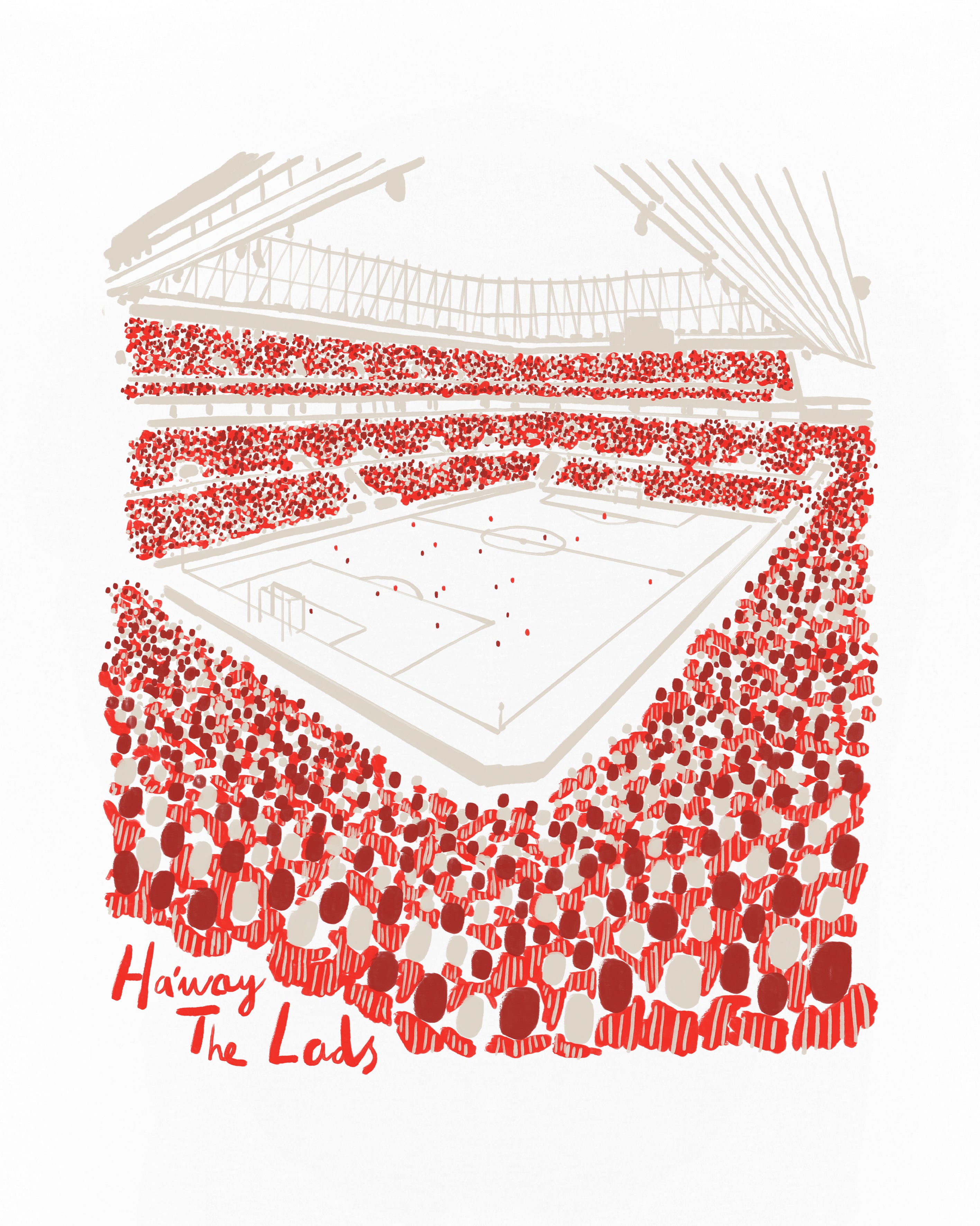 ART OF x Sunderland 12th Man Tee | SAFC White Graphic Football T-shirt