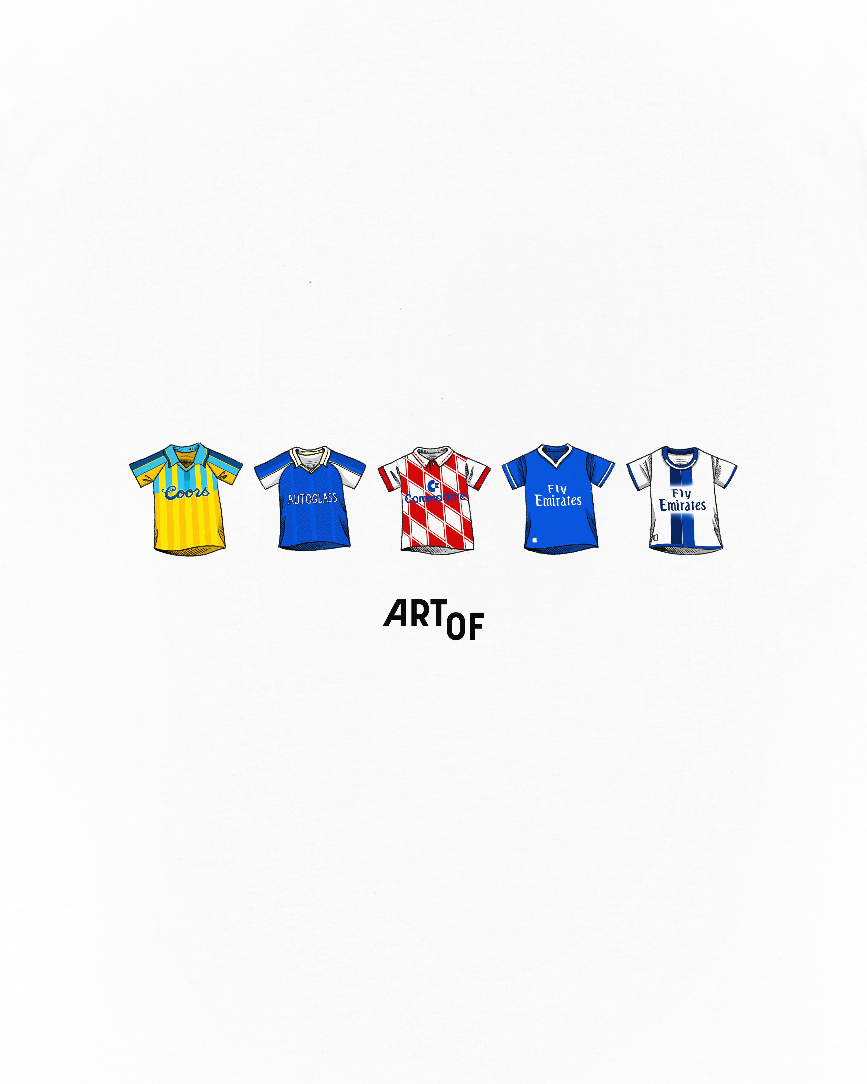 ART OF Pensioners Classics Tee | CFC White Graphic Football T-shirt