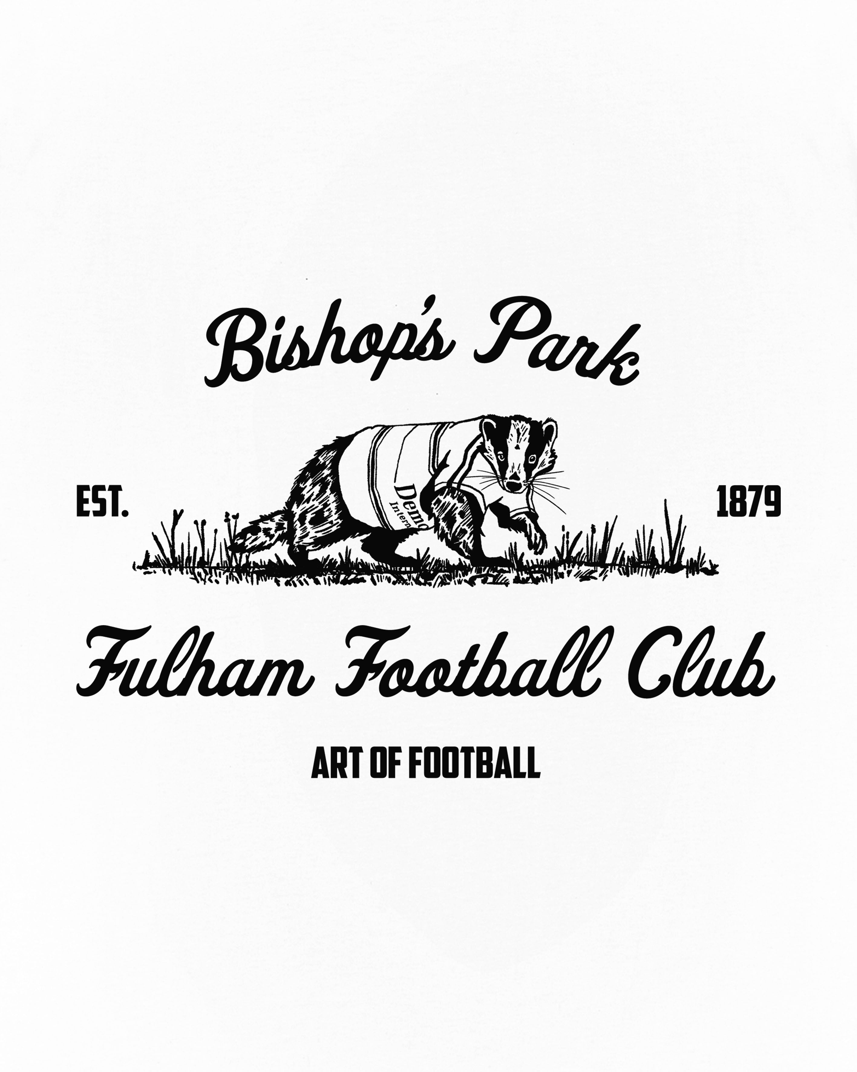 ART OF Fulham Bishops Park Stroll | FFC White Graphic Football T-shirt