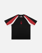 ART OF x Forest 90s Oversized Panelled Black Tee | Football T-shirt