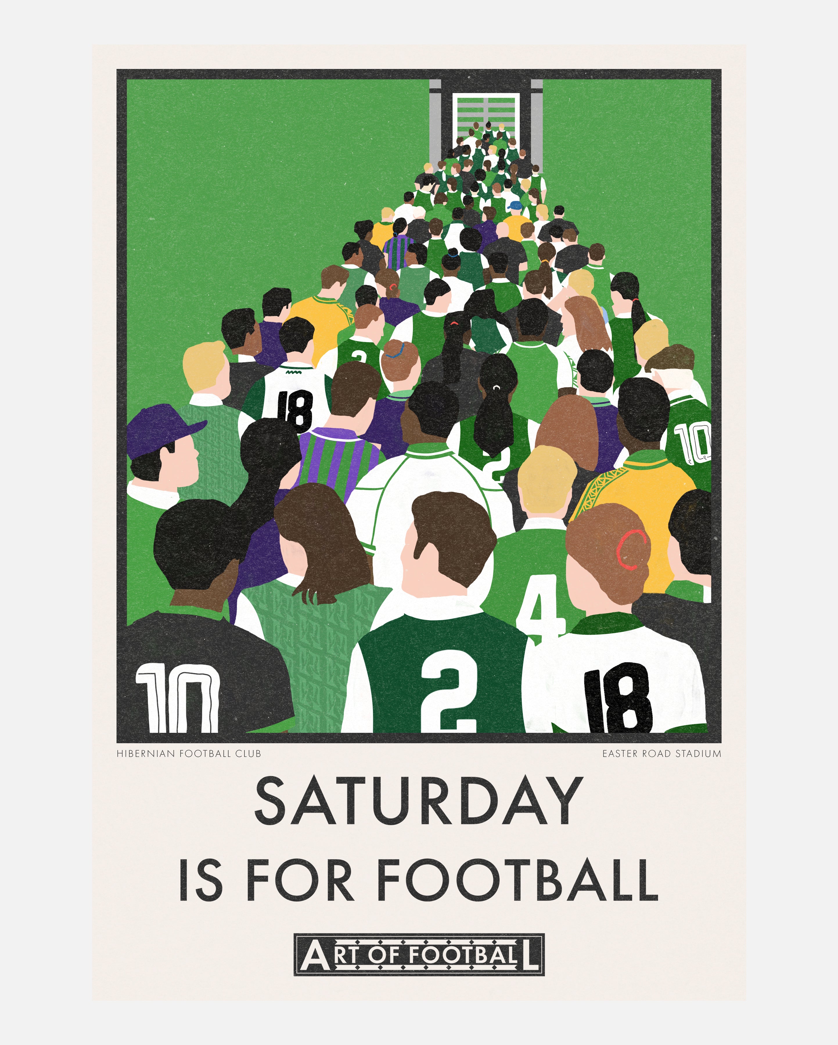 ART OF x Hibernian Saturday Is For Football Framed Print | Hibs Art