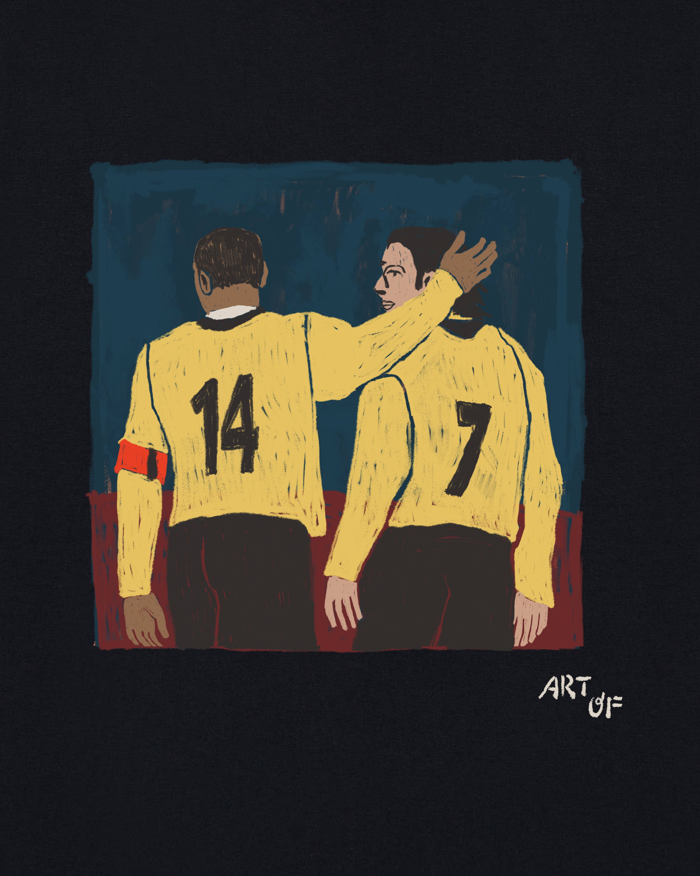 ART OF AFC Mates Tee | Black Graphic Football T-shirt