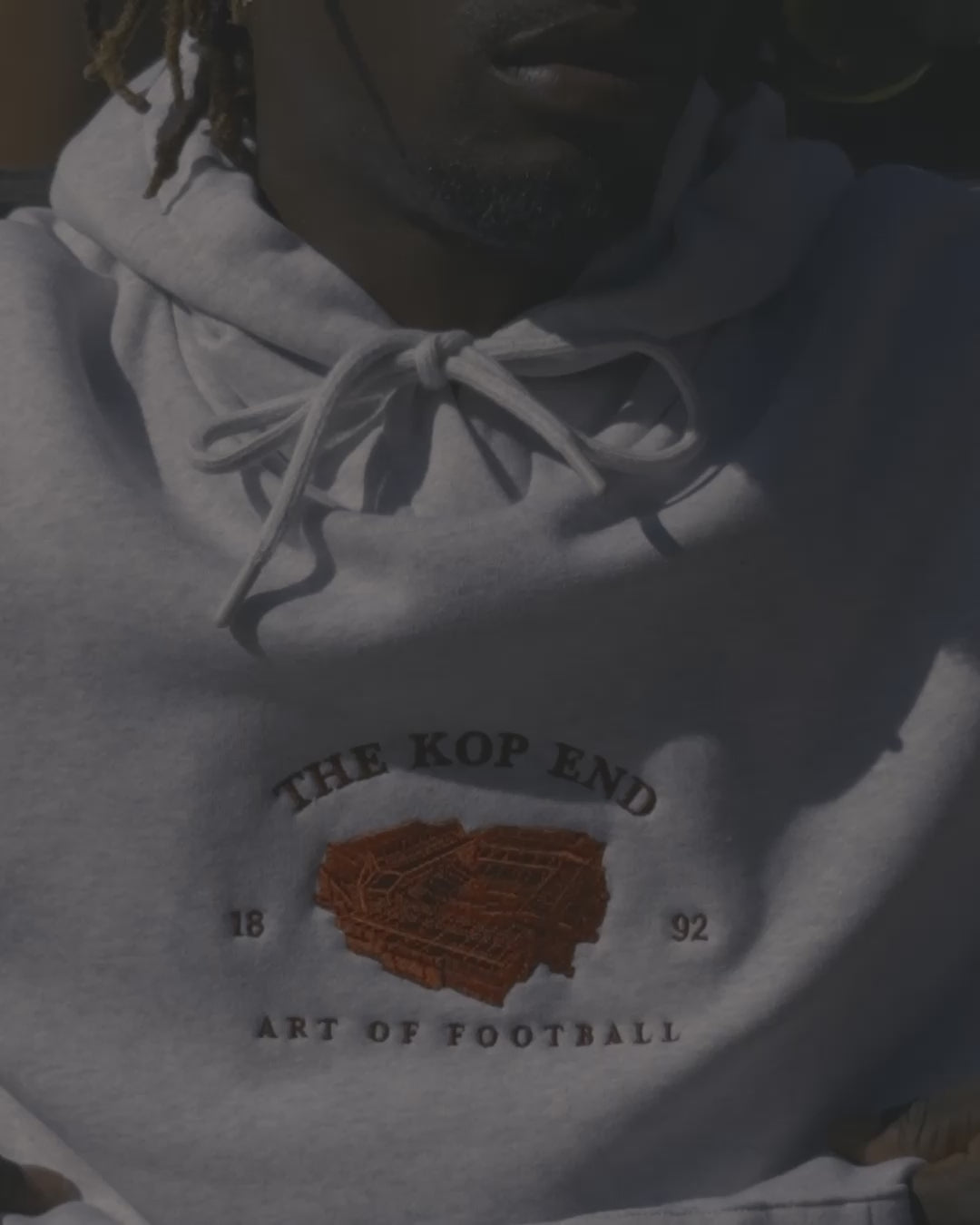 ART OF LFC Stadium Hoodie | Grey Embroidered Football Sweat